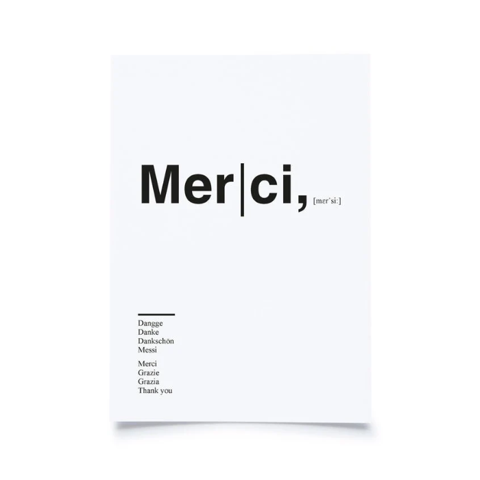 Karte Merci